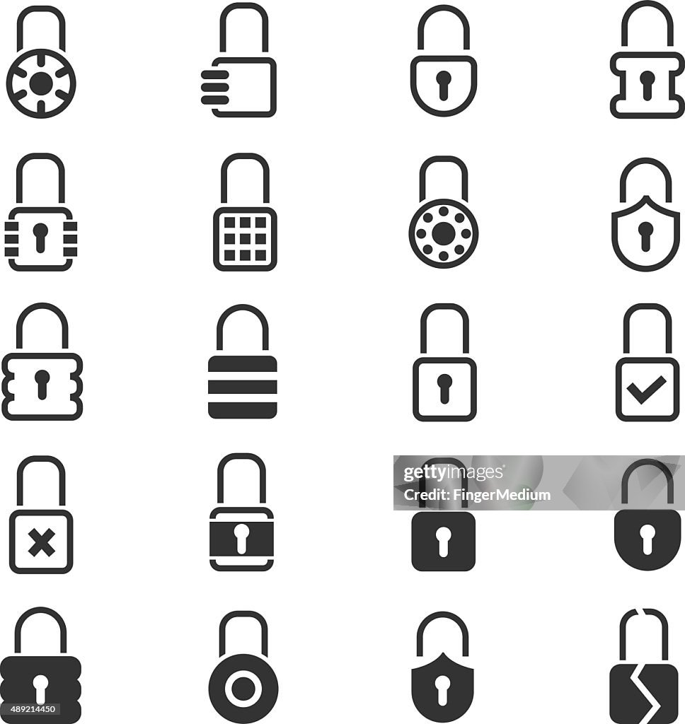 Lock icons set