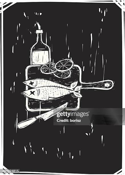 rustic cooking - brunch background stock illustrations