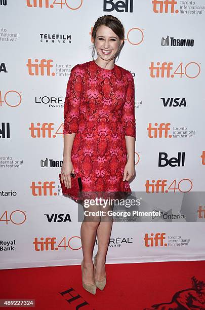 Actress Taissa Farmiga attends the "The Final Girls" premiere during the Toronto International Film Festival at Ryerson Theatre on September 19, 2015...