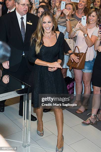 Actress Sarah Jessica Parker attends the SJP by Sarah Jessica Parker shoe line launch at Bloomingdale's 59th Street Store on September 19, 2015 in...