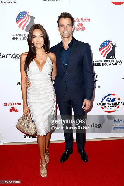 Model Vanessa Arevalo and Actor Cameron Mathison attend the 5th Annual American Humane Association Hero Dog Awards at The Beverly Hilton Hotel on...