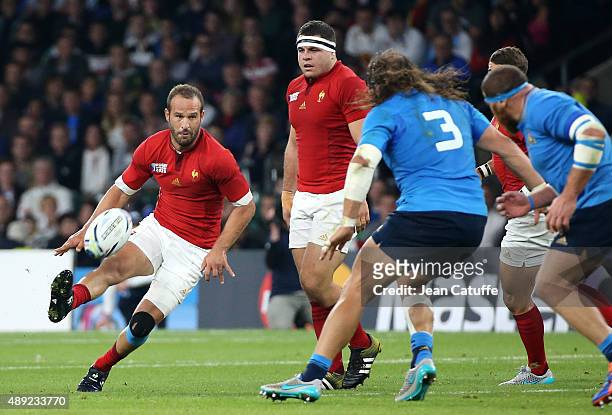 Frederic Michalak of France in action during the Rugby World Cup 2015 match between France and Italy at Twickenham Stadium on September 19, 2015 in...