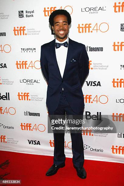 Actor Tory N. Thompson attends "The Final Girls" premiere during the 2015 Toronto International Film Festival held at Ryerson Theatre on September...