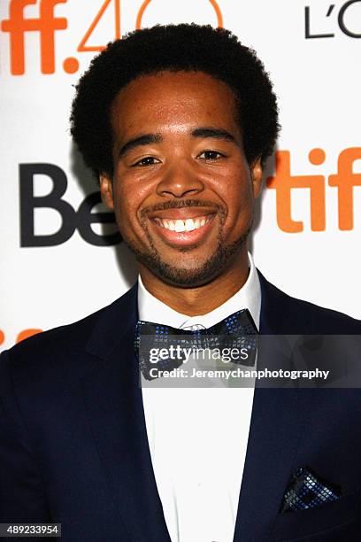 Actor Tory N. Thompson attends "The Final Girls" premiere during the 2015 Toronto International Film Festival held at Ryerson Theatre on September...