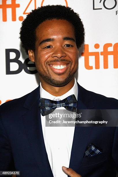 Actor Tory N. Thompson attends "The Final Girls" premiere during the 2015 Toronto International Film Festival held at Ryerson Theatre on September...