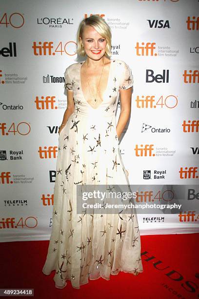 Actress Malin Akerman attends "The Final Girls" premiere during the 2015 Toronto International Film Festival held at Ryerson Theatre on September 19,...