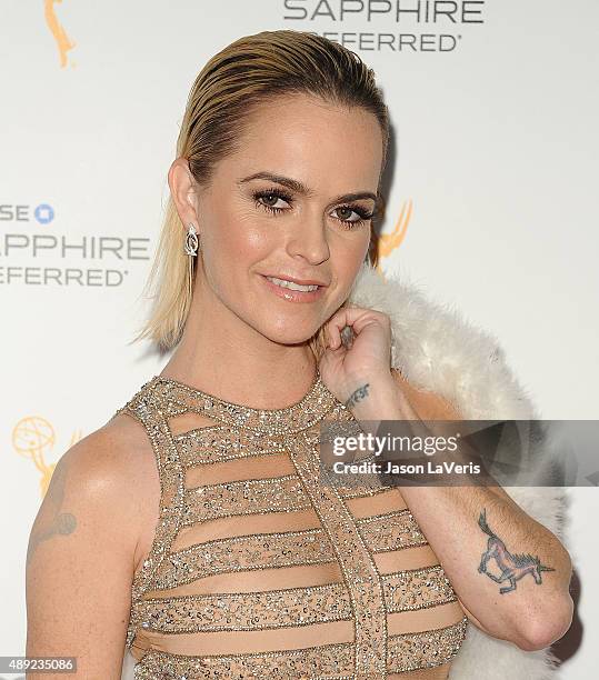 Actress Taryn Manning attends the Television Academy's celebration for the 67th Emmy Award nominees for outstanding performances at Pacific Design...