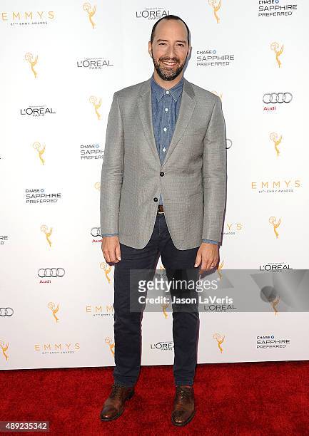 Actor Tony Hale attends the Television Academy's celebration for the 67th Emmy Award nominees for outstanding performances at Pacific Design Center...