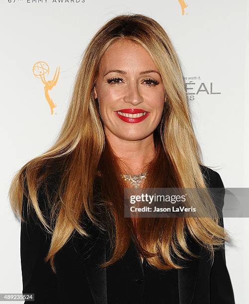 Cat Deeley attends the Television Academy's celebration for the 67th Emmy Award nominees for outstanding performances at Pacific Design Center on...