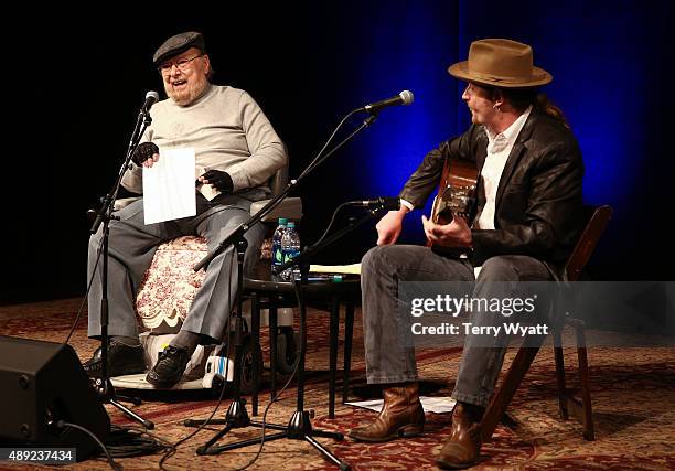 Mac Wiseman performs during the Mac Wiseman Program at Country Music Hall of Fame and Museum on September 19, 2015 in Nashville, Tennessee.