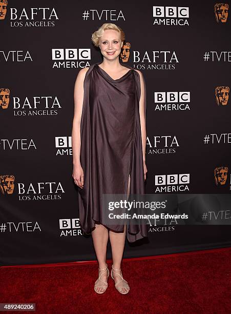 Actress Gwendoline Christie arrives at the BAFTA Los Angeles TV Tea 2015 at the SLS Hotel on September 19, 2015 in Beverly Hills, California.