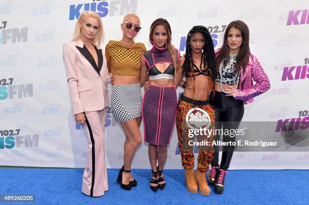 Singers Lauren Bennett, Paula Van Oppen, Emmalyn Estrada, Simone Battle and Natasha Slayton of G.R.L. Attend 102.7 KIIS FM's 2014 Wango Tango at...