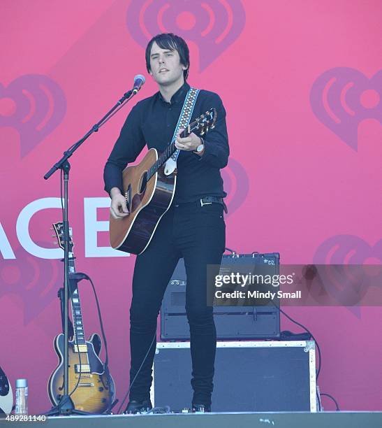 Jamie Sierota of Echosmith performs at the Daytime Village at the 2015 iHeartRadio Music Festival on September 19, 2015 in Las Vegas, Nevada.