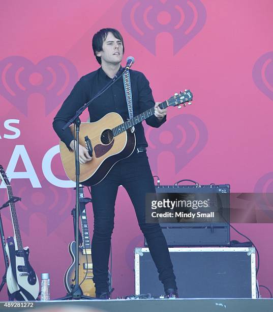 Jamie Sierota of Echosmith performs at the Daytime Village at the 2015 iHeartRadio Music Festival on September 19, 2015 in Las Vegas, Nevada.