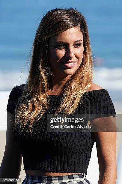 Spanish actress Blanca Suarez attends the "Mi Gran Noche" photocall at the Kursaal Palace during the 63rd San Sebastian Film Festival on September...