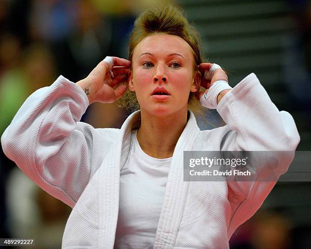 Kelly Edwards of Great Britain during the u52kg final where she won the gold medal during the London British Open Senior European Judo Cup at the K2...