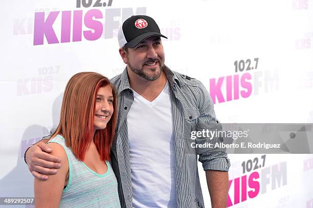 Briahna Joely Fatone and singer Joey Fatone attend 102.7 KIIS FM's 2014 Wango Tango at StubHub Center on May 10, 2014 in Los Angeles, California.