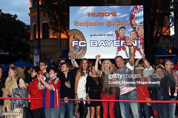 Playmate Mia Gray , model Monika Ivancan and Hugo Bachmaier attend 9 Years Anniversary Bachmaier Hofbraeu at Bachmaier Hofbraeu on May 10, 2014 in...