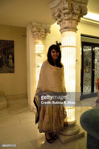 Ekta Kapoor at the celebratory Ganesh Chaturthi lunch hosted by her parents, Jeetendra and Shobha Kapoor, at their residence, Krishna Bungalow, on...