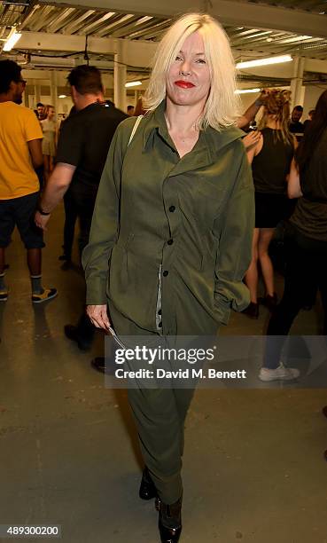 Sara Stockbridge attends the Vivienne Westwood Red Label show during London Fashion Week SS16 at Ambika P3 on September 20, 2015 in London, England.