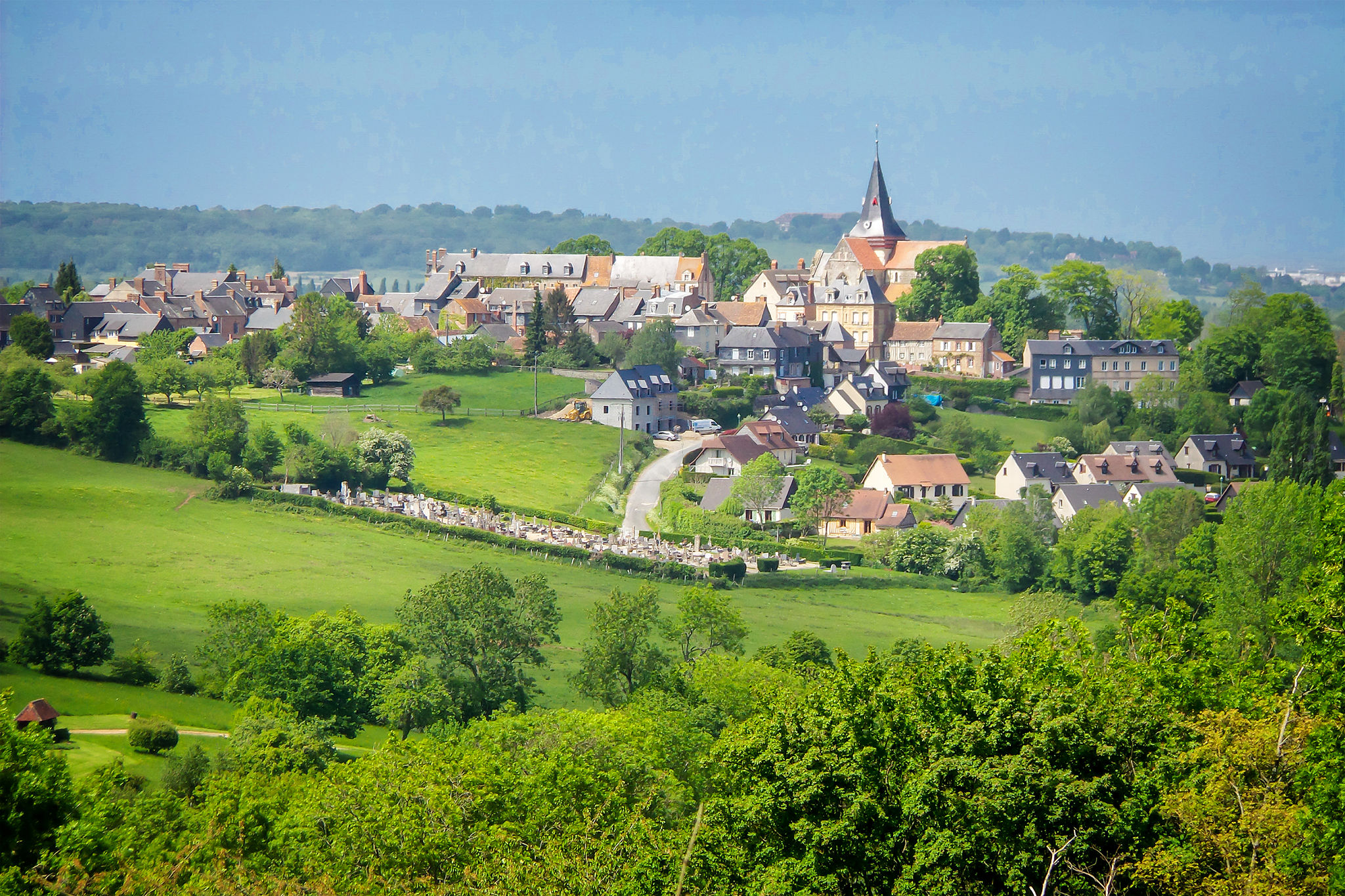 french village spring
