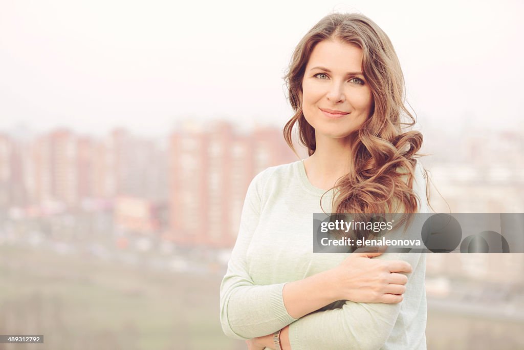 Portrait of a beautiful blonde woman