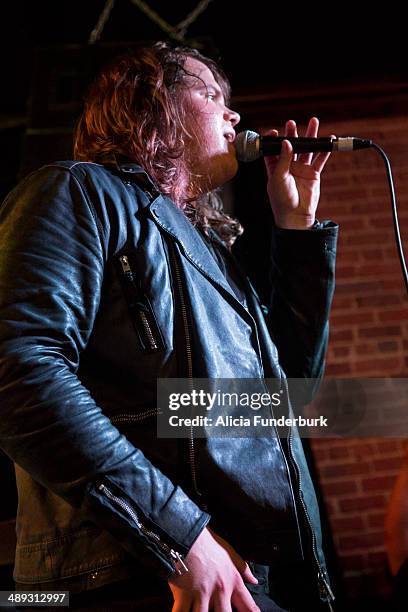 American Idol" finalist Caleb Johnson performs at The Emerald Lounge during his homecoming on May 10, 2014 in Asheville, North Carolina.