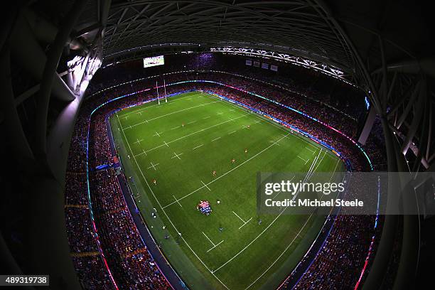 General view during the 2015 Rugby World Cup Pool A match between Wales and Uruguay at Millennium Stadium on September 20, 2015 in Cardiff, United...