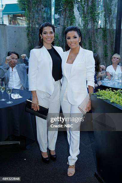 NBCUniversal Pre-Emmy Party at BOA Steakhouse -- Pictured: America Ferrera, "Superstore"; Eva Longoria, "Hot and Bothered" --