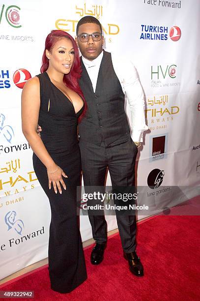 Shantel Jackson and recording artist Nelly attend Face Forward's 6th Annual Charity Gala at Millennium Biltmore Hotel on September 19, 2015 in Los...