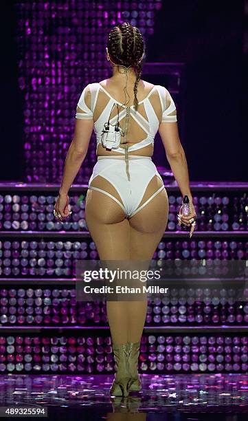 Singer/actress Jennifer Lopez performs at the 2015 iHeartRadio Music Festival at MGM Grand Garden Arena on September 19, 2015 in Las Vegas, Nevada.
