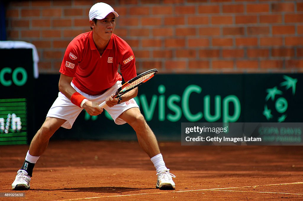 Colombia v Japan - Davis Cup World Group Play-Off - Day 3