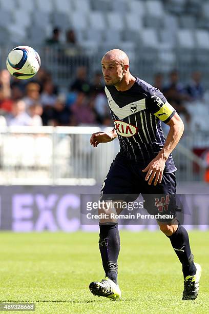Nicolas Pallois for FC Girondins de Bordeaux during the French Ligue 1 game between FC Girondins de Bordeaux and Toulouse FC at Matmut Stadium on...