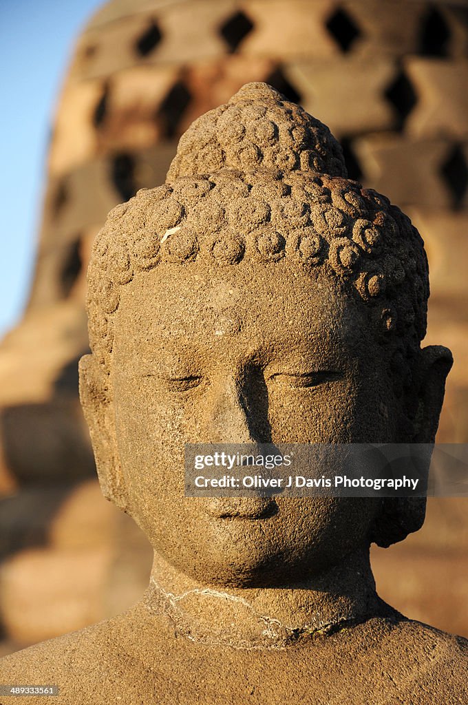 Head of Buddha Statue, Borobudur Temple