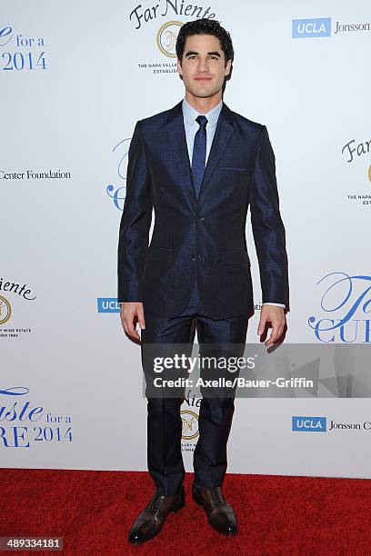 Actor Darren Criss arrives at the Jonsson Cancer Center Foundation's 19th Annual 'Taste For A Cure' at Regent Beverly Wilshire Hotel on April 25,...