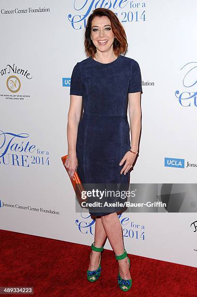 Actress Alyson Hannigan arrives at the Jonsson Cancer Center Foundation's 19th Annual 'Taste For A Cure' at Regent Beverly Wilshire Hotel on April...