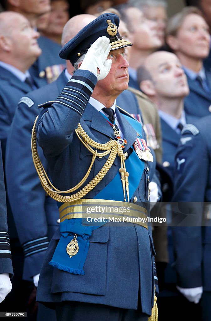 Prince of Wales Attends Battle Of Britain Service And Flypast