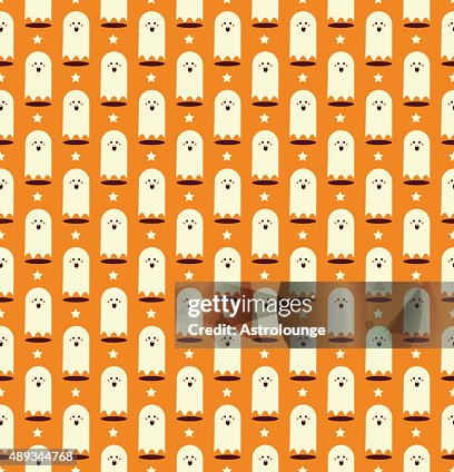 Seamless Ghost Pattern Seamless Ghost Pattern