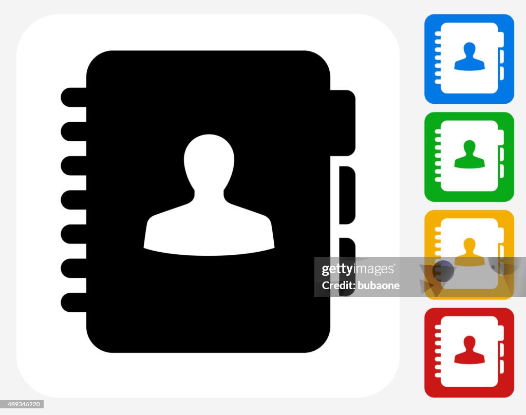 Contact Book Icon Flat Graphic Design High-Res Vector Graphic - Getty Images