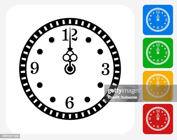illustrazioni stock, clip art, cartoni animati e icone di tendenza di mezzanotte del giorno icona piatto di design grafico - mezzogiorno