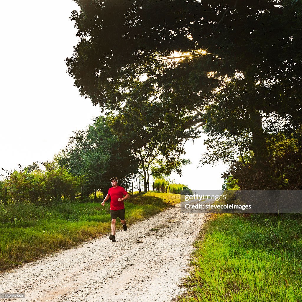Runner on Country Road