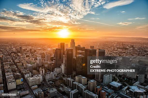 the golden hour - city of los angeles stock pictures, royalty-free photos & images