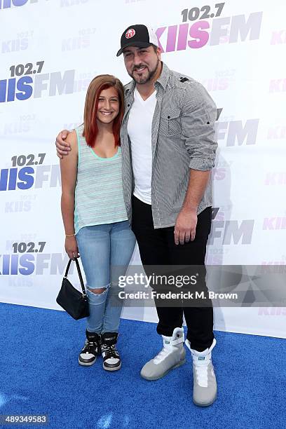 Briahna Joely Fatone and singer Joey Fatone attend 102.7 KIIS FM's 2014 Wango Tango at StubHub Center on May 10, 2014 in Los Angeles, California.