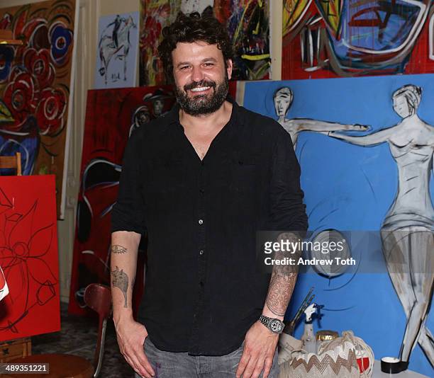 Artist Domingo Zapata attends the Cocktail Party for the Domingo Zapata Redefining Studio on May 10, 2014 in New York City.