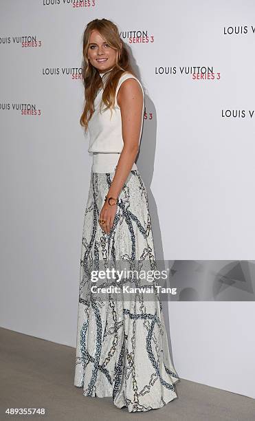 Cressida Bonas attends the Louis Vuitton Series 3 VIP Launch on September 20, 2015 in London, England.