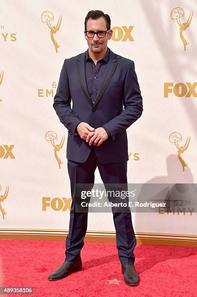Personality Lawrence Zarian attends the 67th Emmy Awards at Microsoft Theater on September 20, 2015 in Los Angeles, California. 25720_001