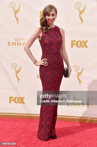 Actress Lauren Lapkus attends the 67th Emmy Awards at Microsoft Theater on September 20, 2015 in Los Angeles, California. 25720_001