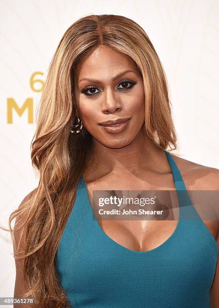 Actress Laverne Cox attends the 67th Annual Primetime Emmy Awards at Microsoft Theater on September 20, 2015 in Los Angeles, California.