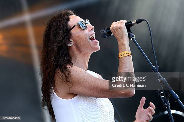 Minnie Driver performs during day 3 of KAABOO Del Mar at the Del Mar Fairgrounds on September 20, 2015 in Del Mar, California.