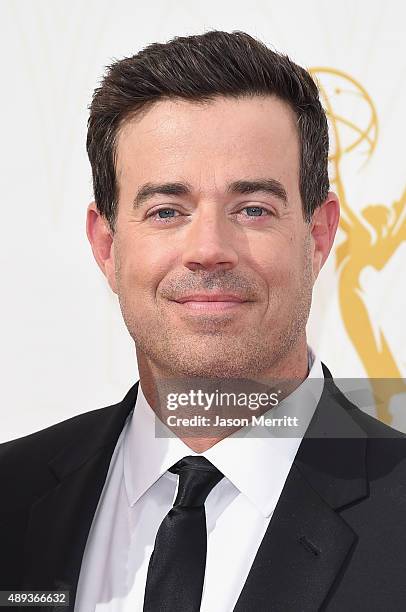 Personality Carson Daly attends the 67th Annual Primetime Emmy Awards at Microsoft Theater on September 20, 2015 in Los Angeles, California.